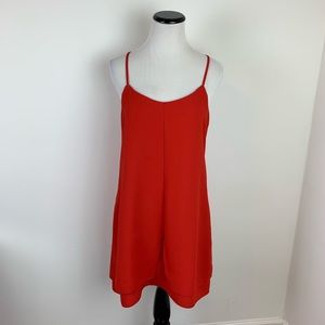 Topshop Red Slip Dress